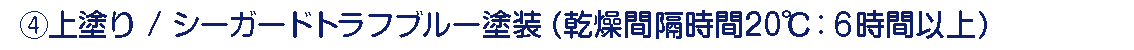 上塗り/シーガードトラフブルー塗装 上塗り/シーガードトラフブルー塗装